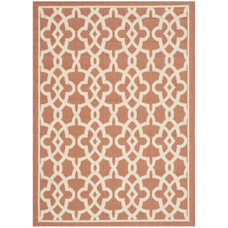Safavieh Courtyard Power Loomed Accent Rug- Terracotta - Beige- 2 X 3 Ft. 7 In. CY6071-241-2